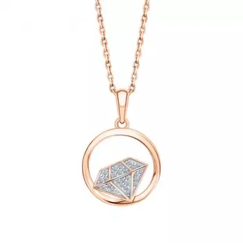 Золотая подвеска с бриллиантами природными