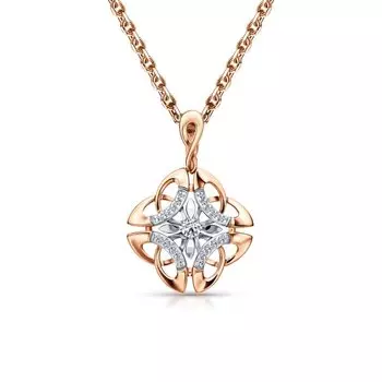 Золотая подвеска с бриллиантами природными