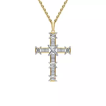 Золотая подвеска с бриллиантами природными