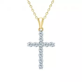 Золотая подвеска с бриллиантами природными