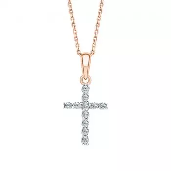 Золотая подвеска с бриллиантами природными