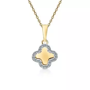 Золотая подвеска с бриллиантами природными