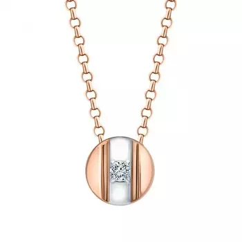 Золотая подвеска с бриллиантами природными