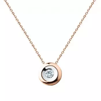 Золотая подвеска с бриллиантами природными