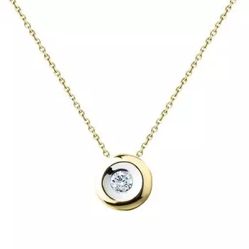 Золотая подвеска с бриллиантами природными