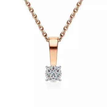 Золотая подвеска с бриллиантами природными