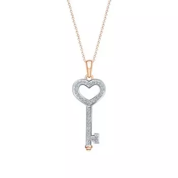 Золотая подвеска с бриллиантами природными