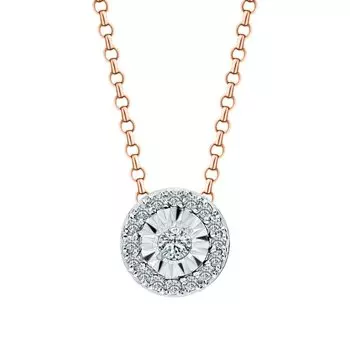 Золотая подвеска с бриллиантами природными