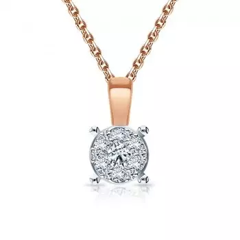 Золотая подвеска с бриллиантами природными