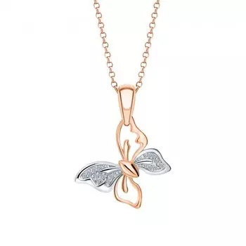 Золотая подвеска с бриллиантами природными