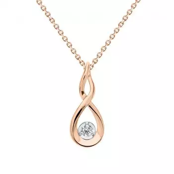 Золотая подвеска с бриллиантами природными