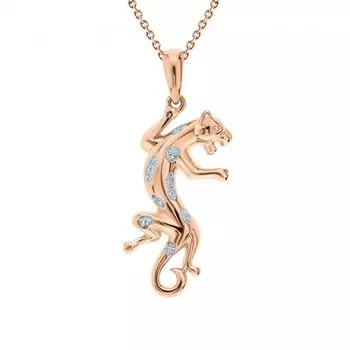 Золотая подвеска с бриллиантами природными