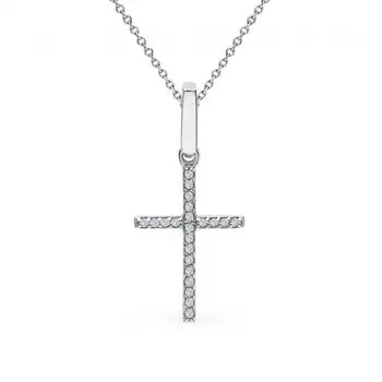 Золотая подвеска с бриллиантами природными