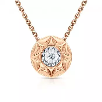 Золотая подвеска с бриллиантами природными