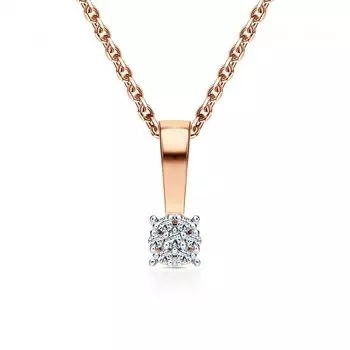 Золотая подвеска с бриллиантами природными