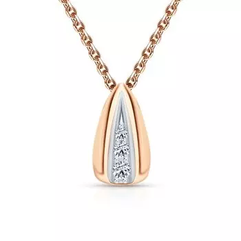 Золотая подвеска с бриллиантами природными