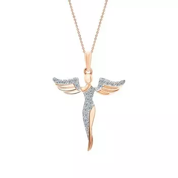 Золотая подвеска с бриллиантами природными