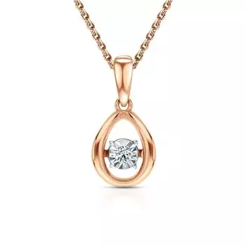 Золотая подвеска с бриллиантами природными