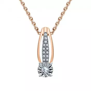 Золотая подвеска с бриллиантами природными