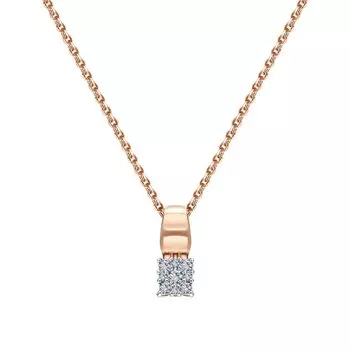 Золотая подвеска с бриллиантами природными