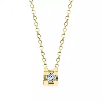 Золотая подвеска с бриллиантами природными