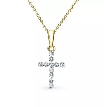 Золотая подвеска с бриллиантами природными