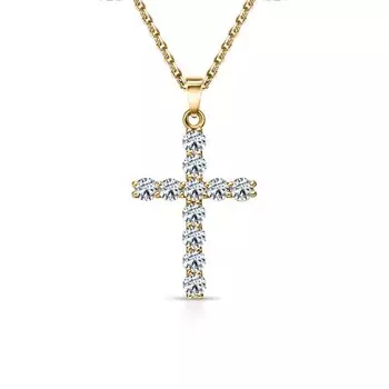 Золотая подвеска с бриллиантами природными