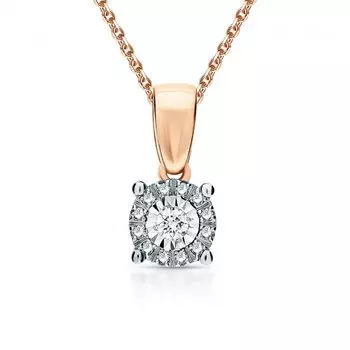 Золотая подвеска с бриллиантами природными