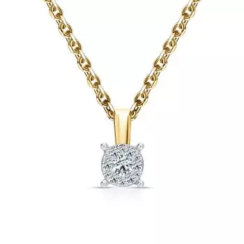 Золотая подвеска с бриллиантами природными