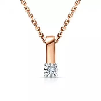 Золотая подвеска с бриллиантами природными