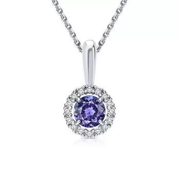 Золотая подвеска с бриллиантами природными