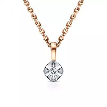 Золотая подвеска с бриллиантами природными