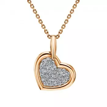 Золотая подвеска с бриллиантами природными