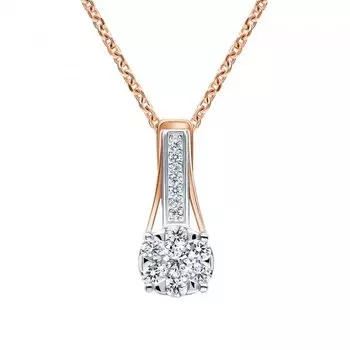 Золотая подвеска с бриллиантами природными