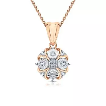 Золотая подвеска с бриллиантами природными