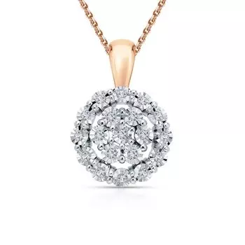 Золотая подвеска с бриллиантами природными