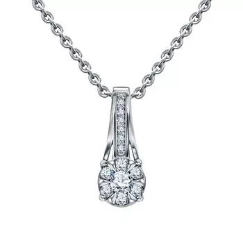 Золотая подвеска с бриллиантами природными