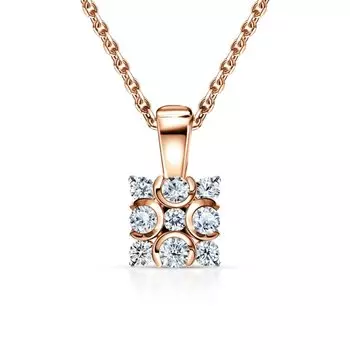 Золотая подвеска с бриллиантами природными