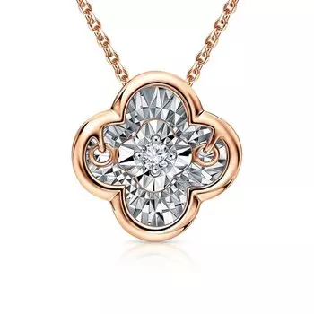 Золотая подвеска с бриллиантами природными