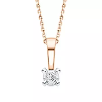 Золотая подвеска с бриллиантами природными