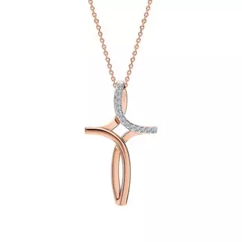 Золотая подвеска с бриллиантами природными