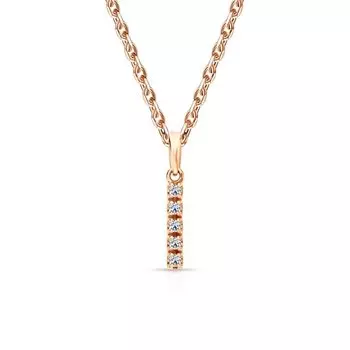 Золотая подвеска с бриллиантами природными