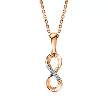 Золотая подвеска с бриллиантами природными