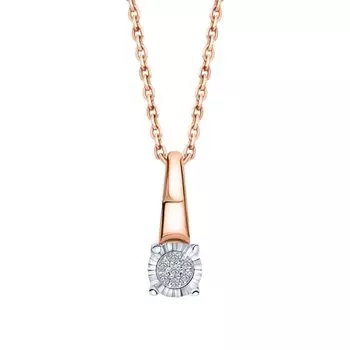 Золотая подвеска с бриллиантами природными