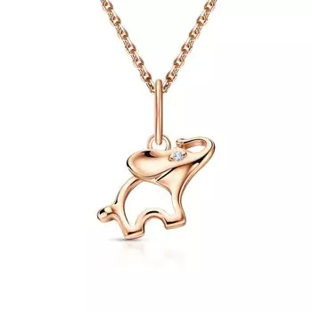 Золотая подвеска с бриллиантами природными