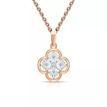 Золотая подвеска с бриллиантами природными