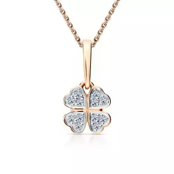 Золотая подвеска с бриллиантами природными