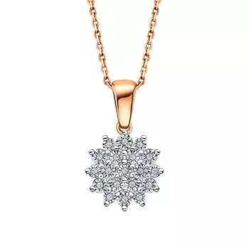 Золотая подвеска с бриллиантами природными