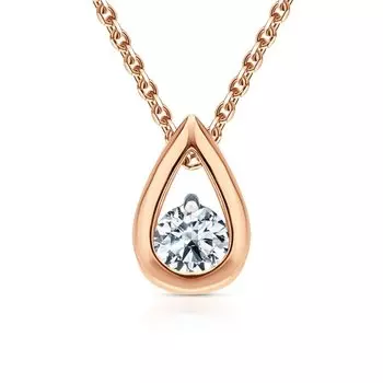 Золотая подвеска с бриллиантами природными