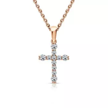 Золотая подвеска с бриллиантами природными